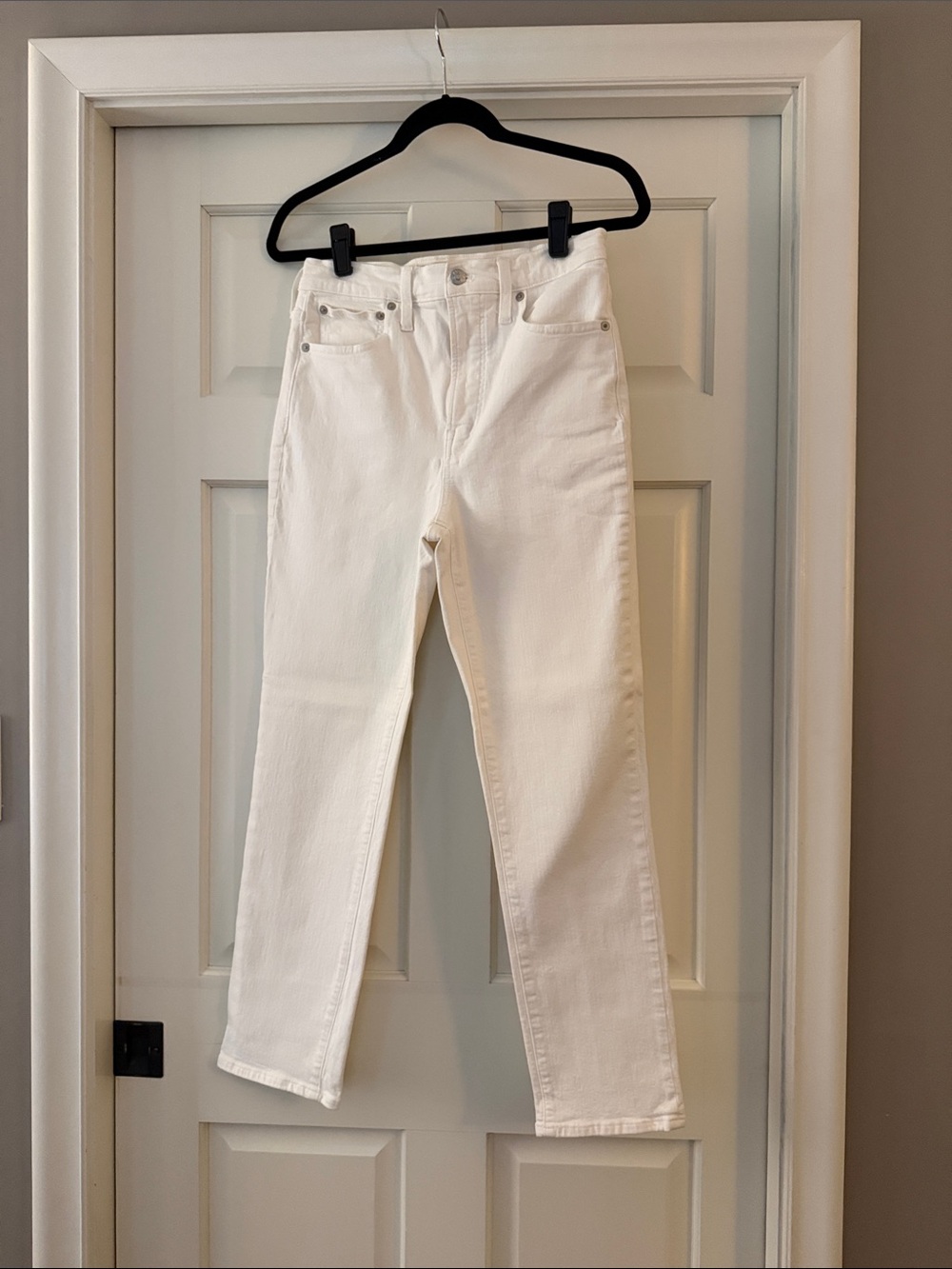 Madewell Perfect Fit Vintage Classic White High-Rise Straight Jeans